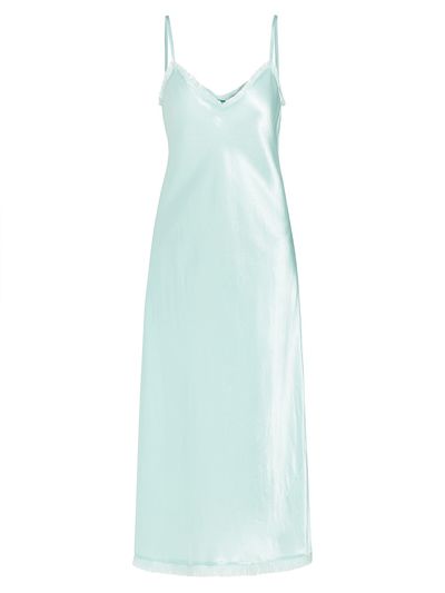 Vince Women's Satin Frayed-Edge Cami Midi-Dress