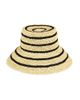 Vince Women's Striped Straw Bucket Hat - 1