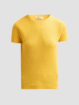 Vince Women's Textured Short-Sleeve Crewneck Sweater