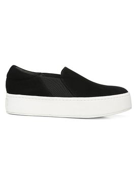 Vince Women's Warren Slip-On Platform Suede Sneakers