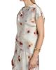 Vince Women's Watercolor Floral Satin Twisted Asymmetric Top - 4