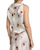 Vince Women's Watercolor Floral Satin Twisted Asymmetric Top - 5