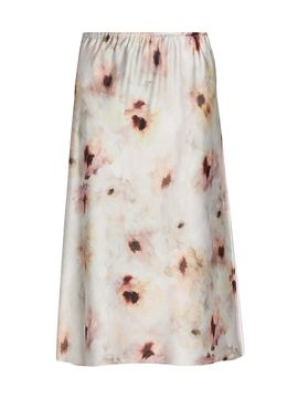 Vince Women's Watercolor Floral Slip Midi Skirt