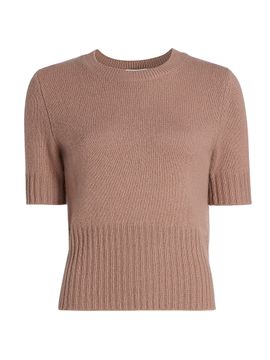Vince Women's Wool-Cashmere Short-Sleeve Sweater