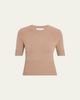 Vince Wool & Cashmere Short-Sleeve Sweater - 1