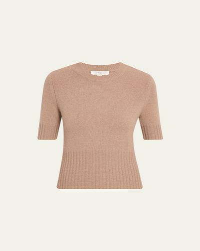Vince Wool & Cashmere Short-Sleeve Sweater
