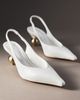 Vincenza Slingback Gold Bauble Heels - 1