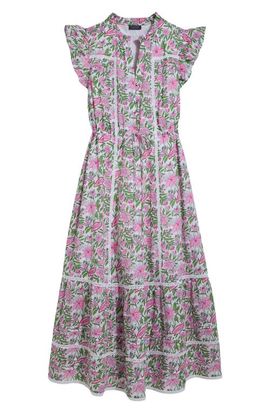 vineyard vines vineyard vines Abigail Floral Print Fluttering Sleeve Maxi Dress