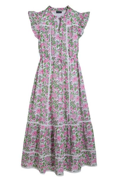vineyard vines vineyard vines Abigail Floral Print Fluttering Sleeve Maxi Dress