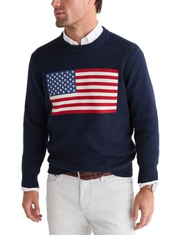 Vineyard Vines Vineyard Vines American Flag Crewneck Sweater