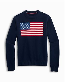 Vineyard Vines Vineyard Vines Boys' American Flag Crewneck Sweater