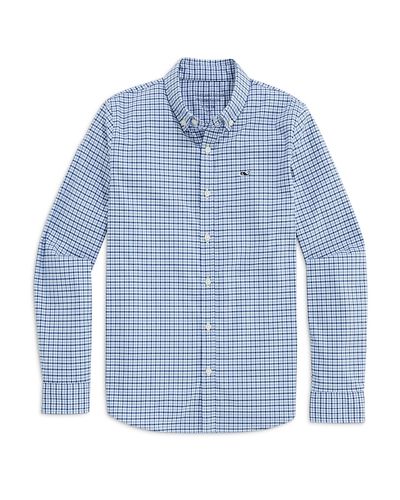 Vineyard Vines Vineyard Vines Boys' Plaid Performance Cotton Blend Dress Shirt