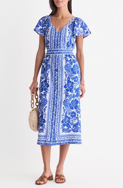 vineyard vines vineyard vines Britt Floral Short Sleeve Midi Dress