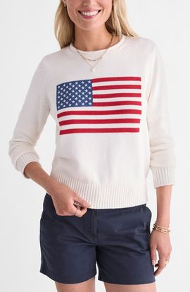 vineyard vines vineyard vines Katie Cotton Americana Rollneck Sweater