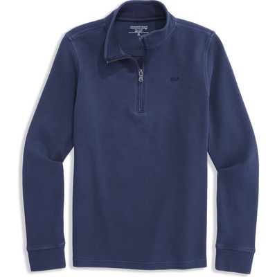 vineyard vines vineyard vines Kids' Coastline Garment Dyed Quarter Zip Pullover