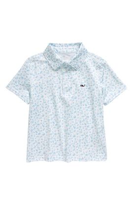 vineyard vines vineyard vines Kids' Fish Print Sankaty Performance Polo