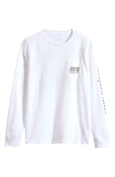 vineyard vines vineyard vines Kids' Fresh Franks Long Sleeve Cotton Graphic T-Shirt