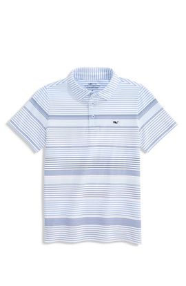 vineyard vines vineyard vines Kids' Kiawah Sankaty Striped Performance Polo