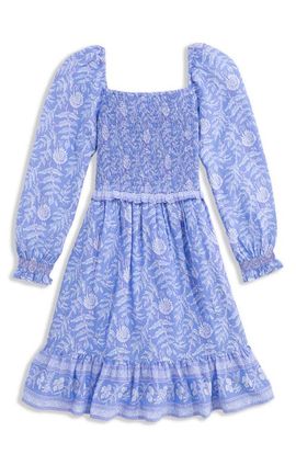 vineyard vines vineyard vines Kids' Lena Long Sleeve Smocked Dress
