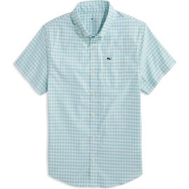 vineyard vines vineyard vines Kids' On-The-Go brrr° Short Sleeve Cotton Button-Down Shirt