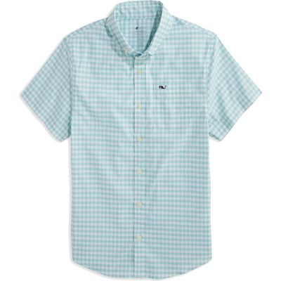 vineyard vines vineyard vines Kids' On-The-Go brrr° Short Sleeve Cotton Button-Down Shirt
