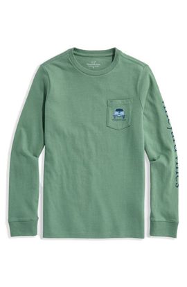 vineyard vines vineyard vines Kids' Pickup Truck Graphic Long Sleeve Pocket T-Shirt
