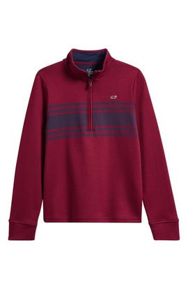 vineyard vines vineyard vines Kids' Pima Cotton Quarter Zip Pullover (Nordstrom Exclusive)