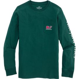 vineyard vines vineyard vines Kids' Plaid Holiday Whale Long Sleeve T-Shirt