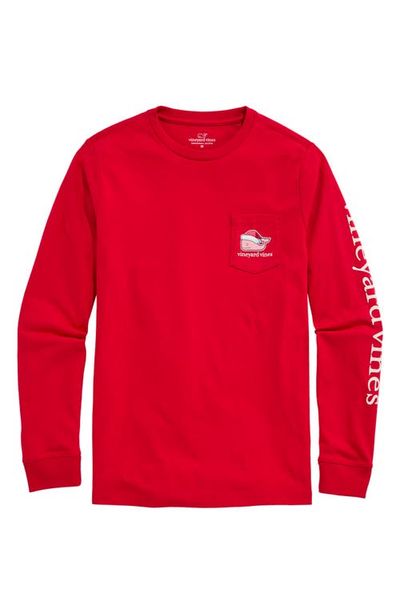 vineyard vines vineyard vines Kids' Santa Whale Graphic Long Sleeve T-Shirt