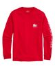 vineyard vines vineyard vines Kids' Santa Whale Long Sleeve Cotton Graphic Pocket T-Shirt - 1