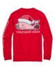vineyard vines vineyard vines Kids' Santa Whale Long Sleeve Cotton Graphic Pocket T-Shirt - 2