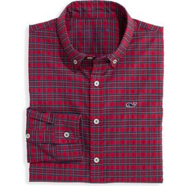 vineyard vines vineyard vines Kids' Skysail Gingham Performance Button Down Shirt