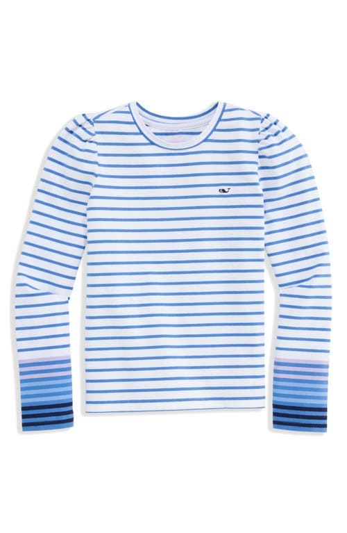 vineyard vines vineyard vines Kids' Striped Puff Shoulder T-shirt