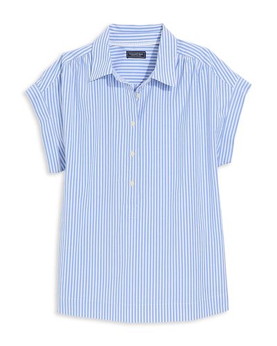 Vineyard Vines Vineyard Vines Margot Cotton Blend Chambray Top