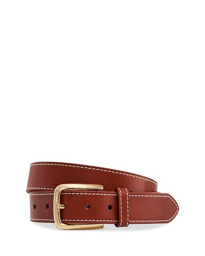 Vineyard Vines Vineyard Vines Men's Embossed Flag Leather Belt