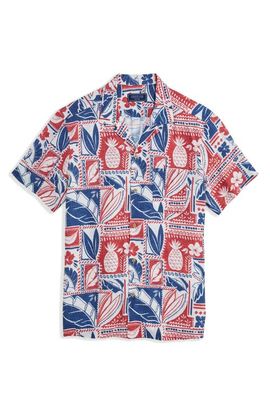 vineyard vines vineyard vines Waikiki Woodblock Print Camp Shirt
