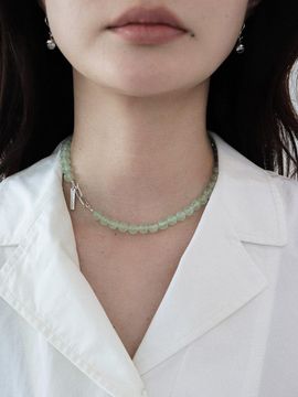 VINOOM Prehnite Ball Necklace
