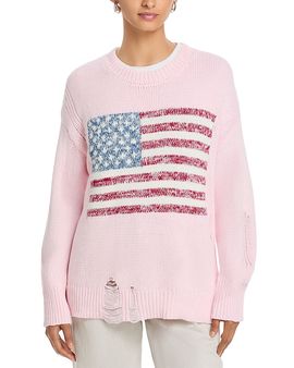 Vintage Havana Vintage Havana Distressed American Flag Sweater
