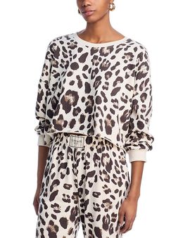 Vintage Havana Vintage Havana Faux Suede Terry Crewneck Top