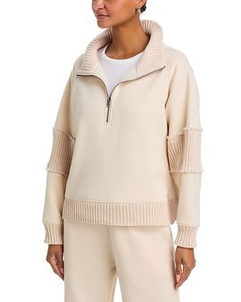 Vintage Havana Vintage Havana Rib Trim Quarter Zip Sweatshirt