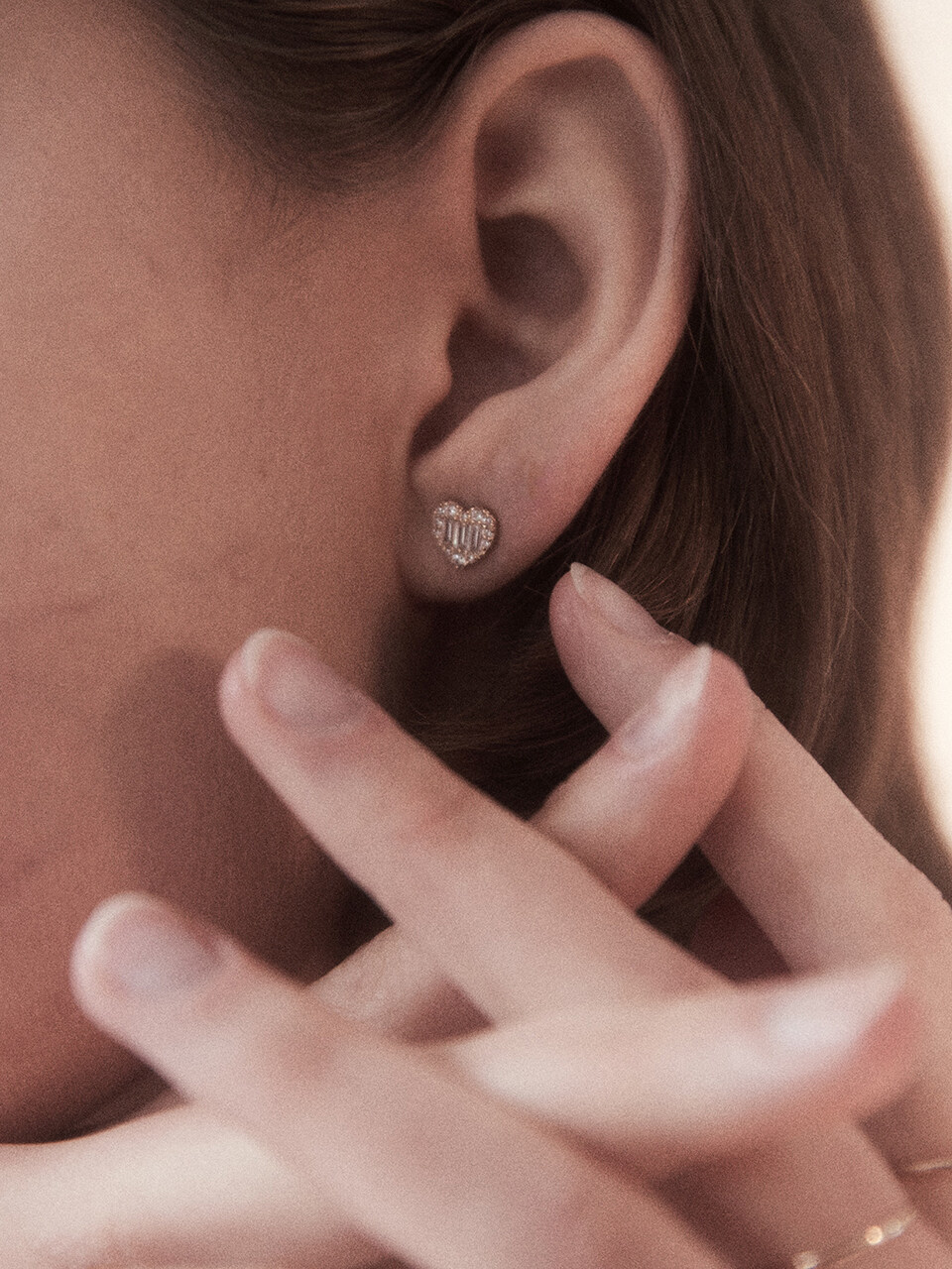 VINTAGE HOLLYWOOD [14K Gold] Triple Heart Earrings