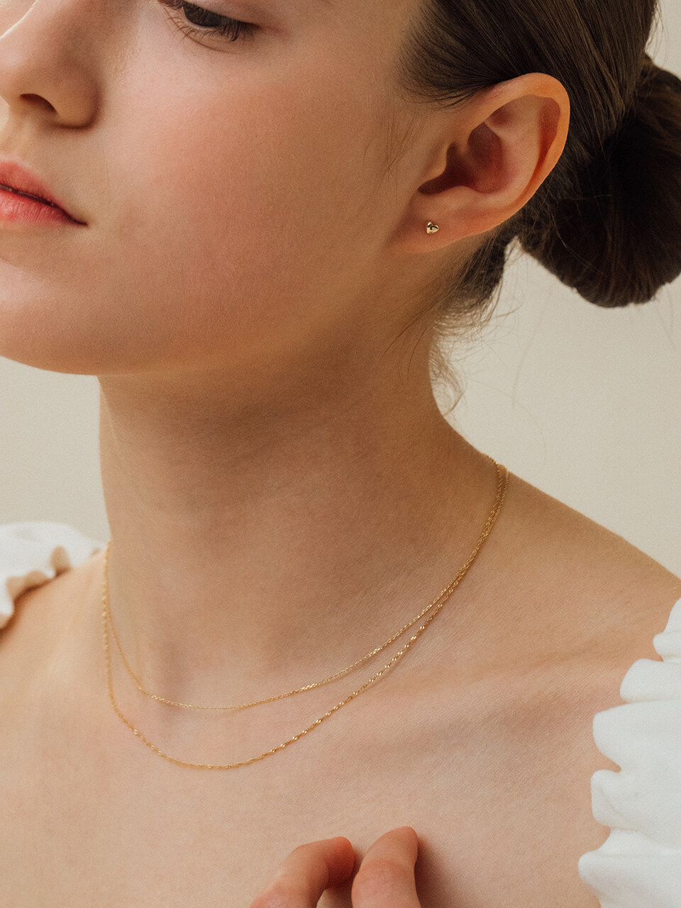 VINTAGE HOLLYWOOD [14K Gold] Twist Chain Necklace