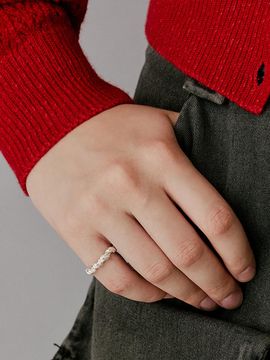 VINTAGE HOLLYWOOD [925 Silver] Twist Rope Ring VH2435RI006M