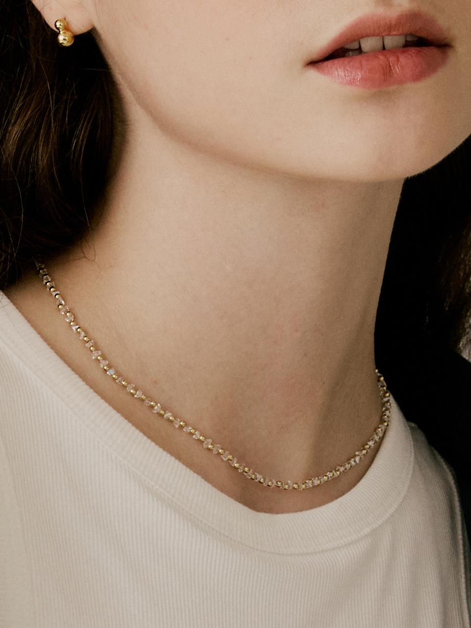 VINTAGE HOLLYWOOD Crystal n Ball Necklace_VH2435NE003M