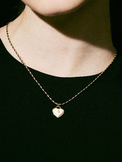 VINTAGE HOLLYWOOD Keyhole Heart Necklace_VH249ONE001M