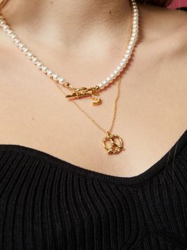 VINTAGE HOLLYWOOD Pretzel Necklace_2color
