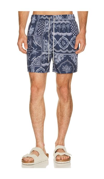 Vintage Summer Vintage Summer 4 Way Stretch Volley Swim Trunk