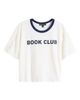 Vinyl Icons Vinyl Icons Book Club Crop Graphic Ringer T-Shirt - 5