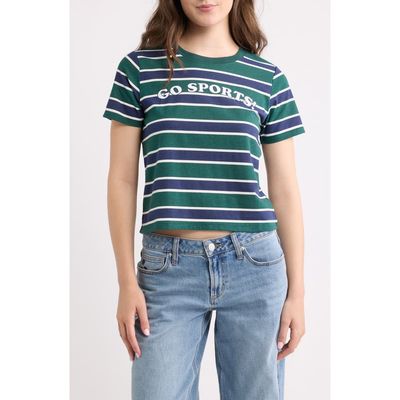 Vinyl Icons Vinyl Icons Go Sports Stripe Crop Graphic T-Shirt