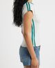 Vinyl Icons Vinyl Icons LA Off the Shoulder Graphic Ringer T-Shirt - 3